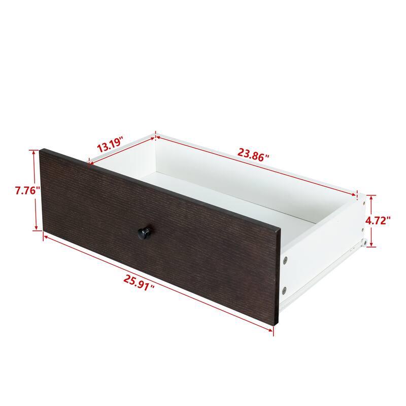 Solid Wood spray-painted drawer dresser bar