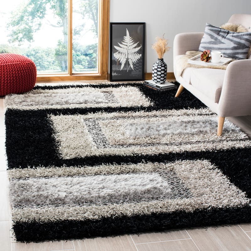SAFAVIEH Handmade Manhattan Aive Modern Wool Rug - 6' x 9' - Black/Grey