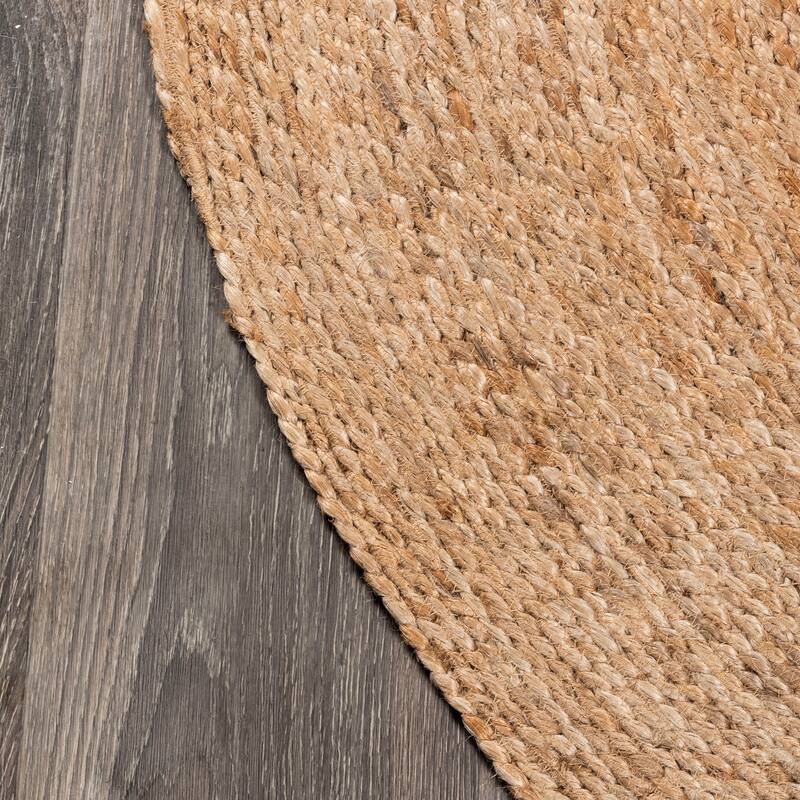 JONATHAN Y Bodhi Round Natural Jute Braided Circle Area Rug