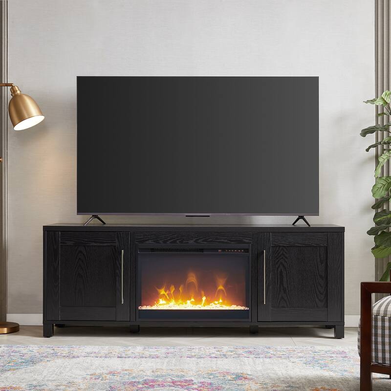 Chabot TV Stand with Crystal Fireplace