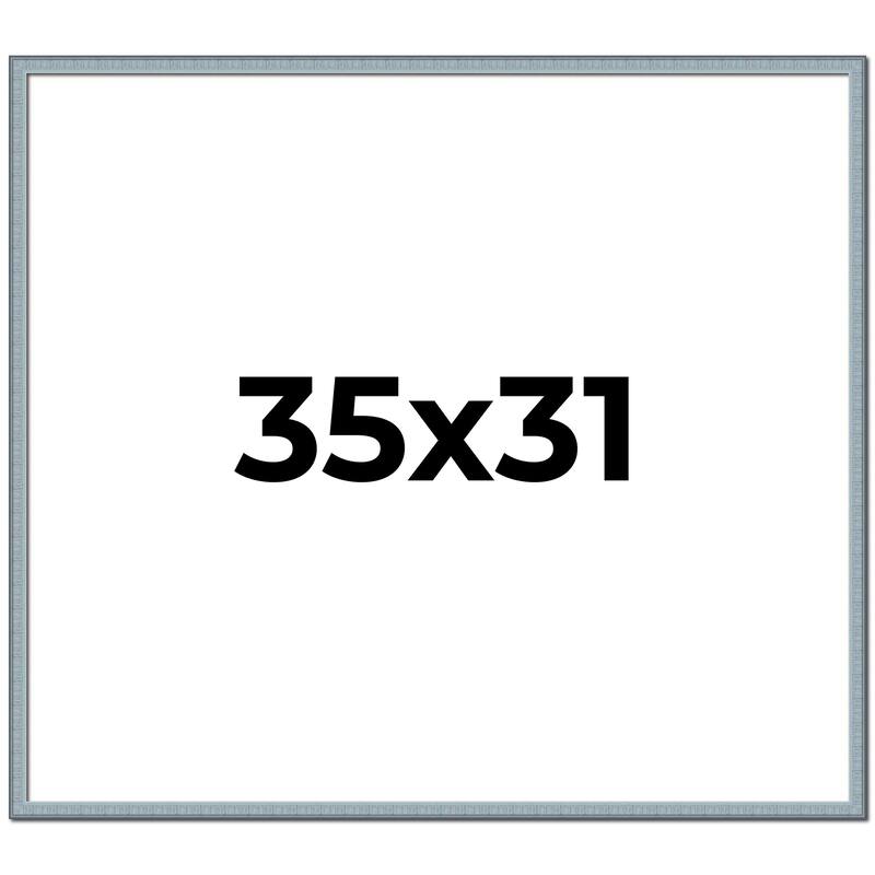 35x31 Frame Rustic Sky Blue Solid Wood Picture Frame | 0.75 Inch