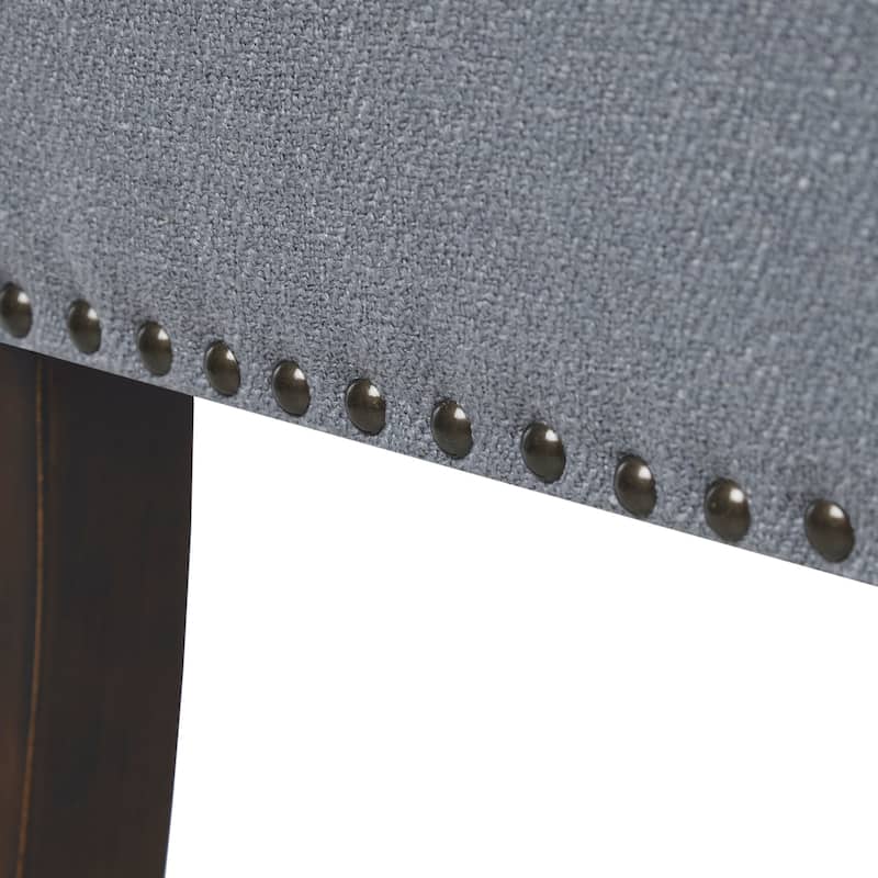 Madison Park Welburn 49.5" Upholstered Bench with Back & Wood Legs