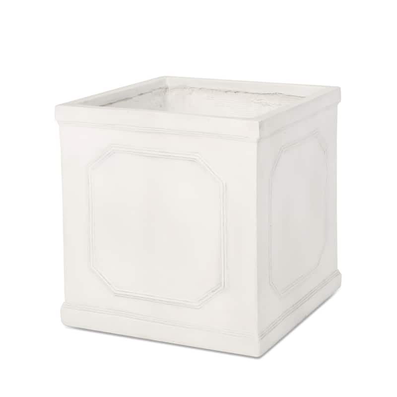 Burgos Outdoor Cast Stone Outdoor Planter by Christopher Knight Home