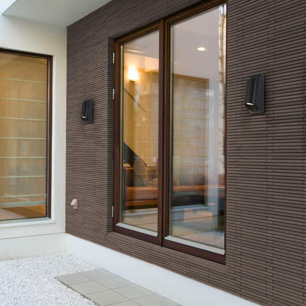 Mega 11in LED Indoor or Outdoor Wall Light 3000K in Black - 11-inch