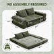 preview thumbnail 19 of 25, Modern Chenille Convertible Sofa Bed Queen Size Split Back Design