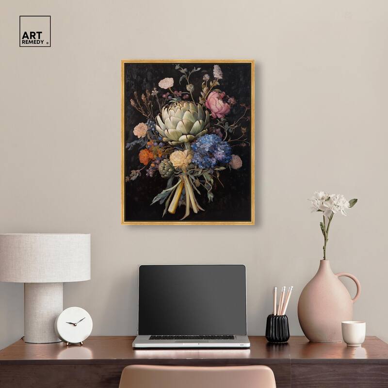 Moody Artichoke II Canvas by Art Remedy