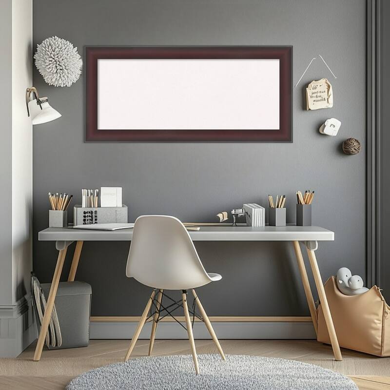 Grand Cherry Narrow Framed Cork Board - Bulletin Board, Organization Board, Pin Board