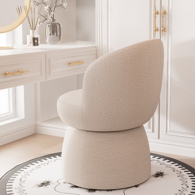 Swivel Modern Accent Chair, Armless Barrel Chairs for Living Room