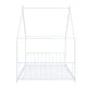 preview thumbnail 6 of 5, Twin Size Metal House Bed, White