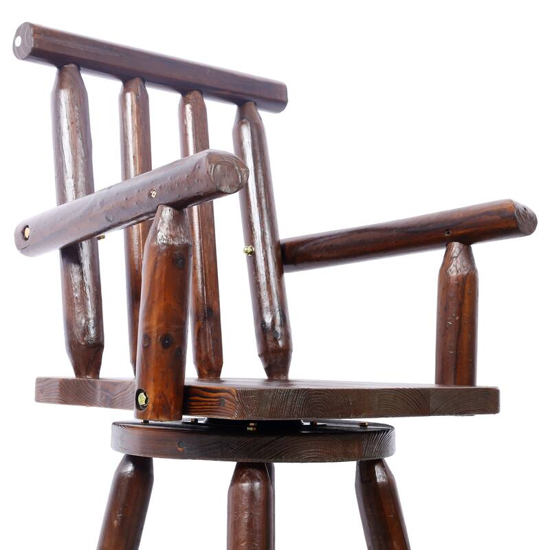 Rustic Bar Stool - Fir Wood Construction