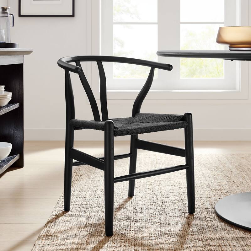 Amish 29" Wood Dining Chair by Modway - Black-Black