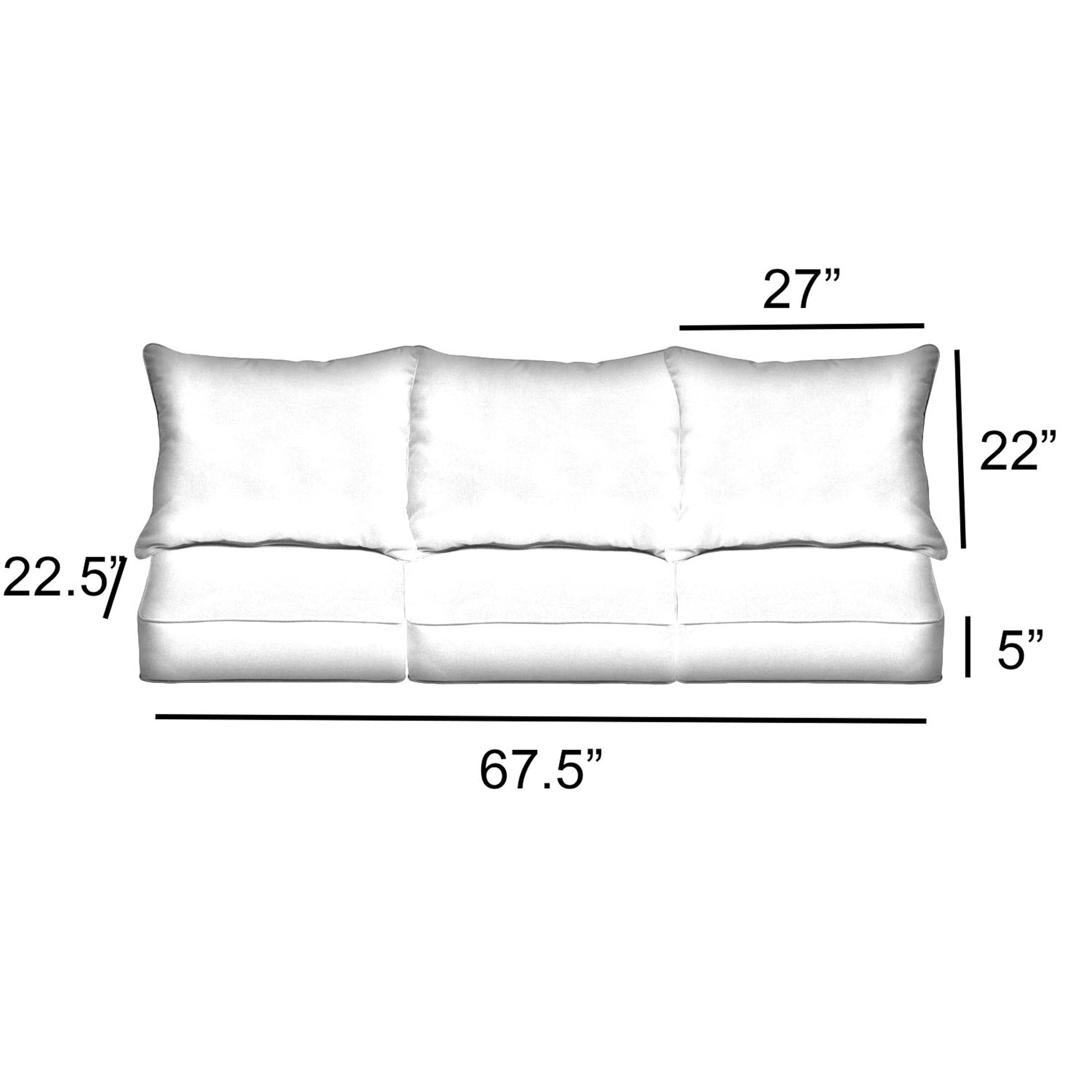 Sorra Home Sunbrella Outdoor Deep Seating Sofa Pillow and Cushion Set - Picture 12 of 22