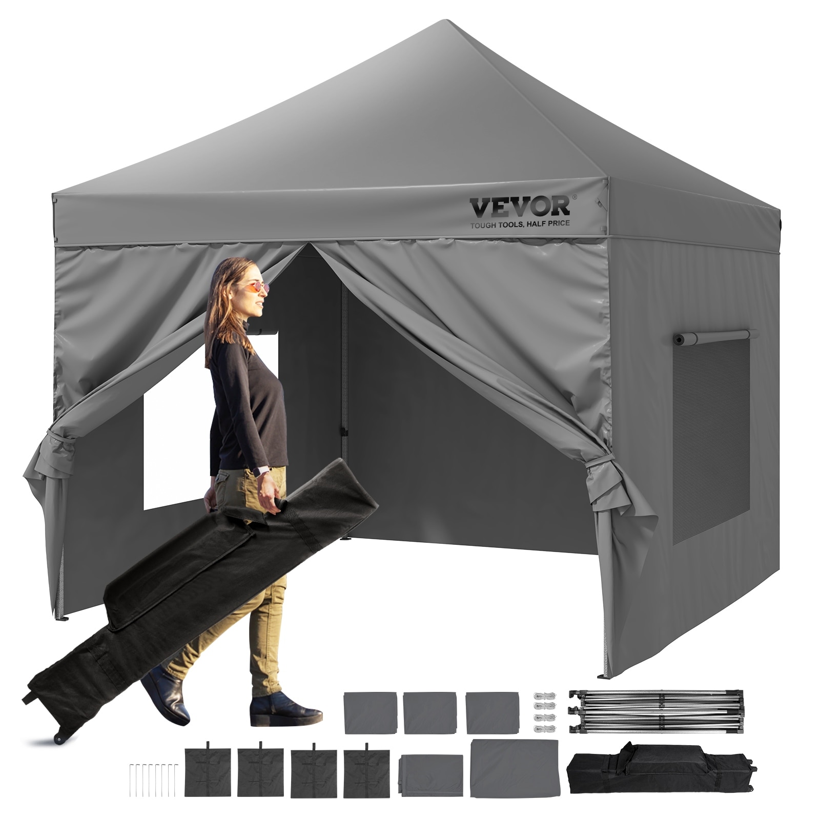 Pop up Canopy with Removable Sidewall UV Resistant Waterproof for Outdoor Events Patio Backyard Party Camping 10x10 FT Bed Bath Beyond 40979132