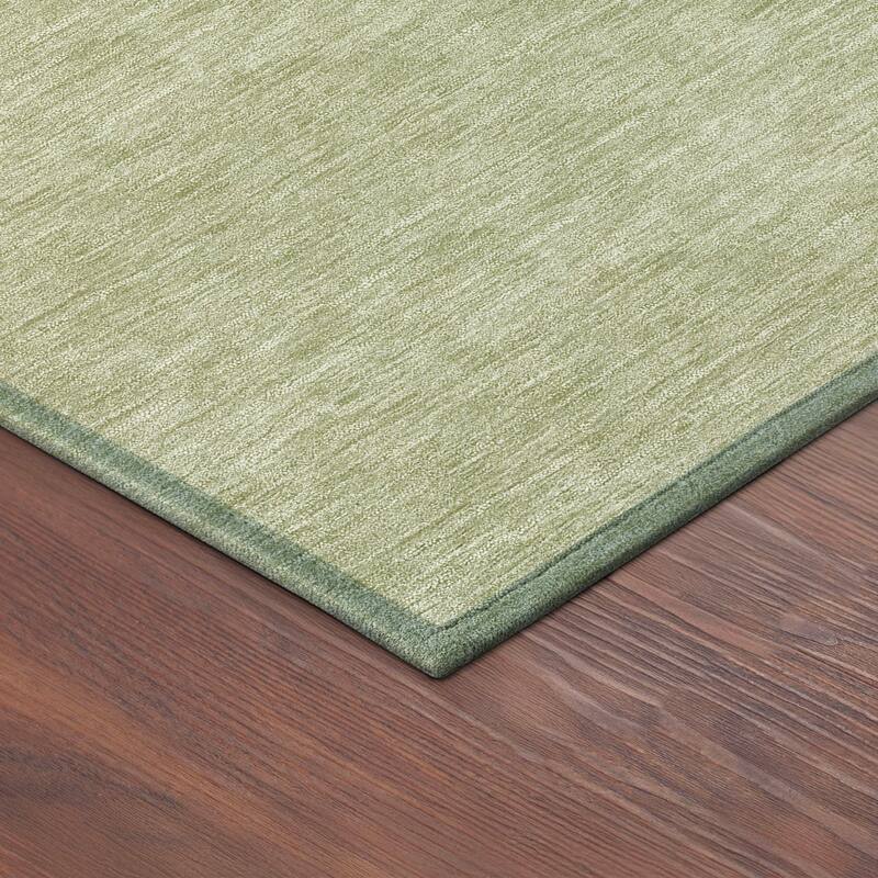 Machine Washable Indoor/ Outdoor Contemporary Blox Chantille Rug