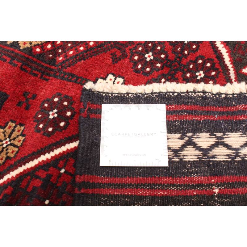 ECARPETGALLERY Hand-knotted Teimani Red Wool Rug - 3'3 x 5'0