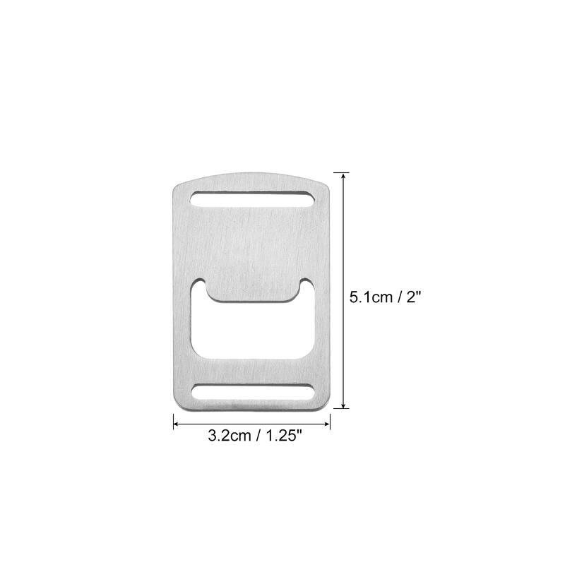 4pcs Stainless Steel Beer Bottle Cap Credit Card Bottle Opener 2" Long Silver - Silver