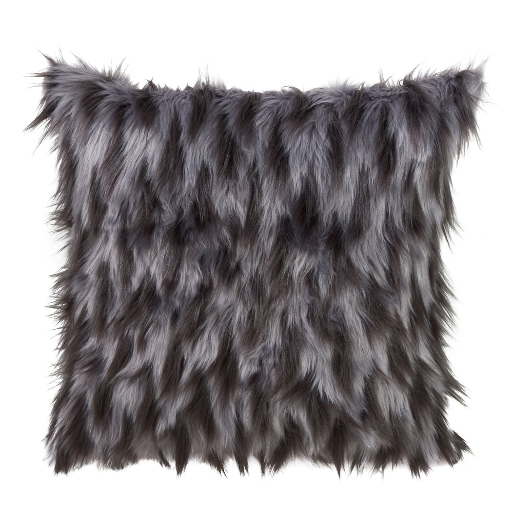 Faux Fur Design Throw Pillow