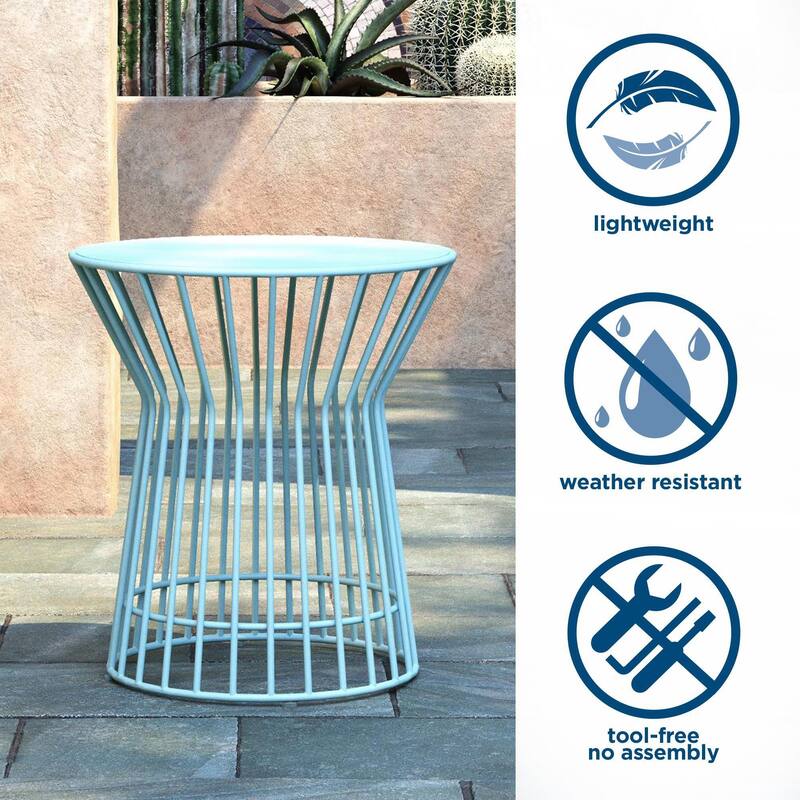 The Novogratz Poolside Gossip Collection Roberta Outdoor/Indoor Side Table