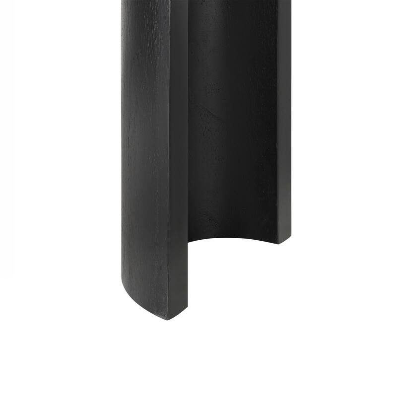 Vintage Console Table with Beaded Trim and Reversible Curved Legs, Entryway Accent Table for Hallway, Living Room