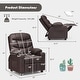 preview thumbnail 8 of 46, Costway Kids Youth Recliner Chair PU Leather w/Cup Holders & Side