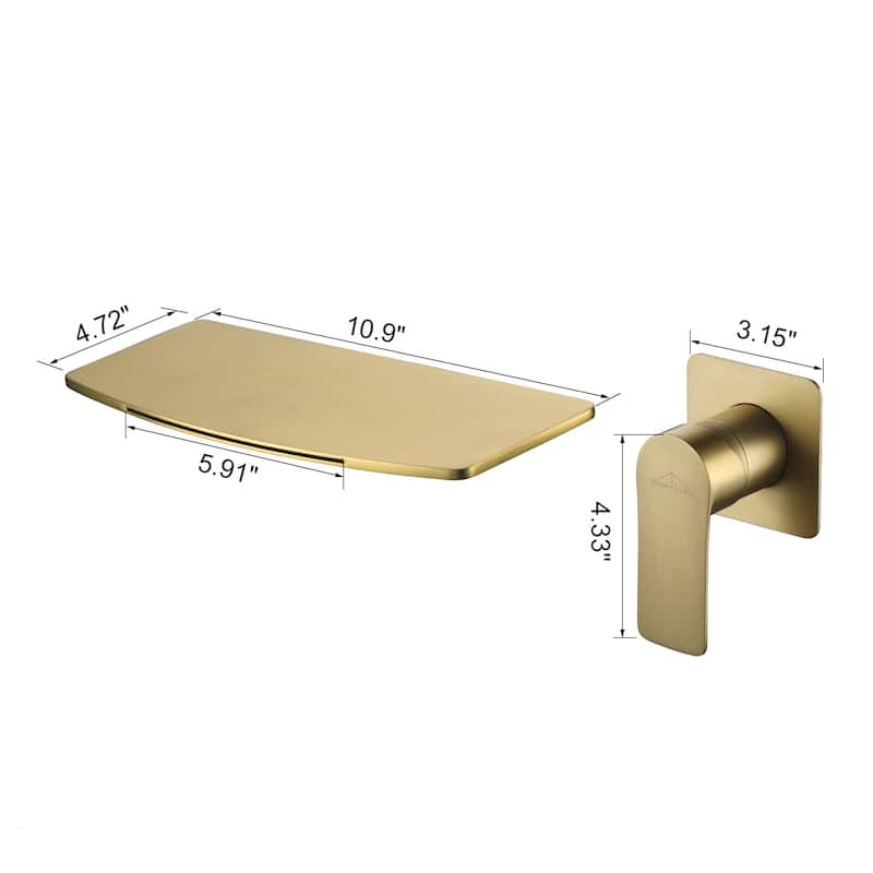 CASAINC Single Handle Wall Mounted Waterfall Tub/Kitchen Faucet
