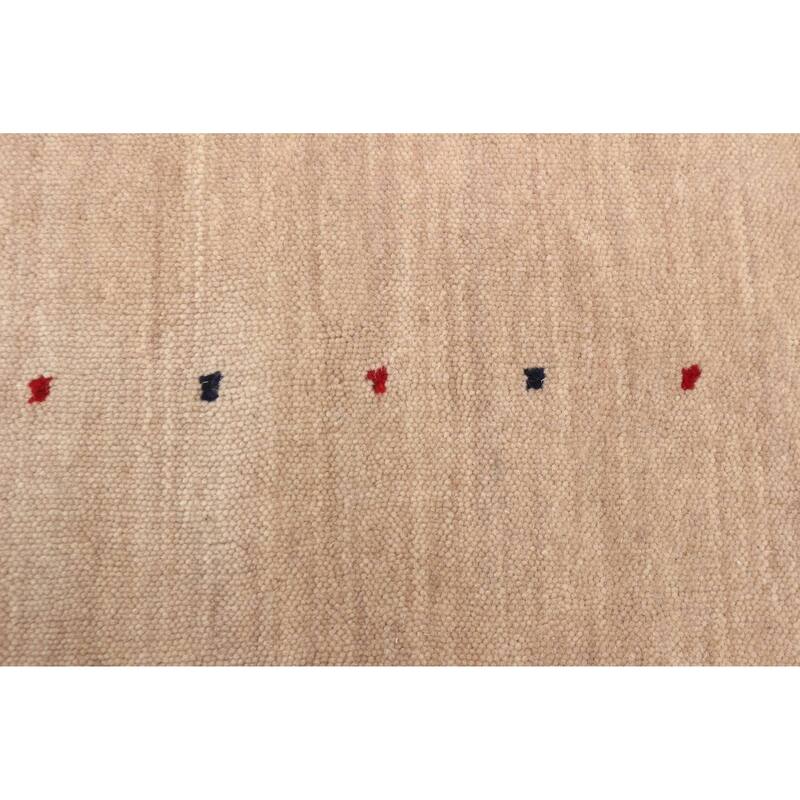 ECARPETGALLERY Hand Loomed Kashkuli Gabbeh Tan Wool Rug - 2'8 x 4'10