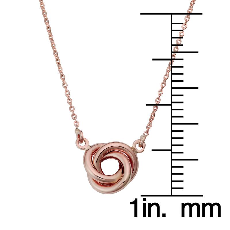 Fremada 14k Gold 8-mm Love Knot Necklace (yellow, white or rose)