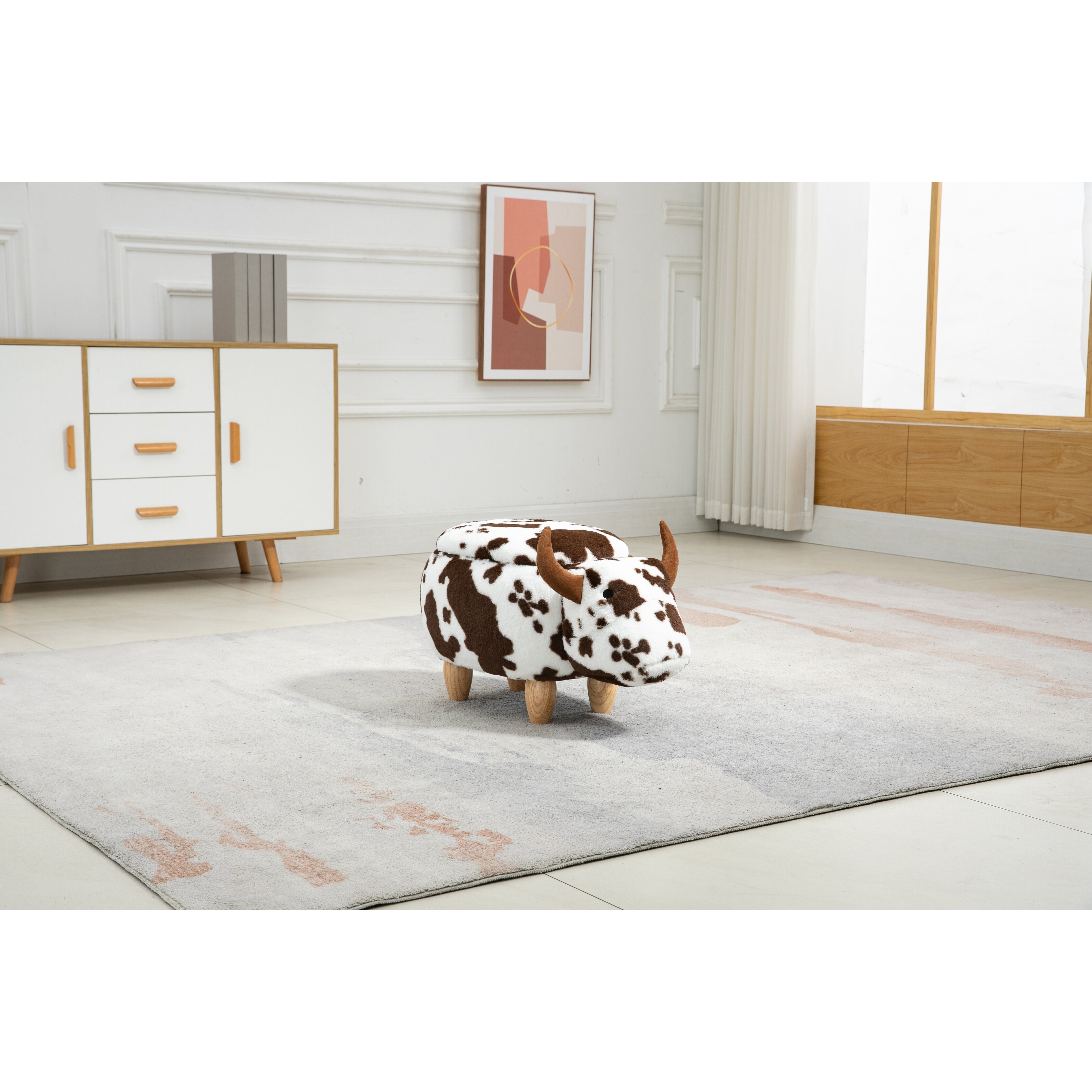 Wayfair cow ottoman sale