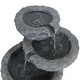 preview thumbnail 6 of 9, 3-Tier Chiseled Basin Solar Outdoor Water Fountain with Battery - 17"