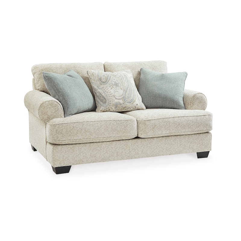 Signature Design by Ashley Monaghan Beige Loveseat - 74"W x 45"D x 39"H
