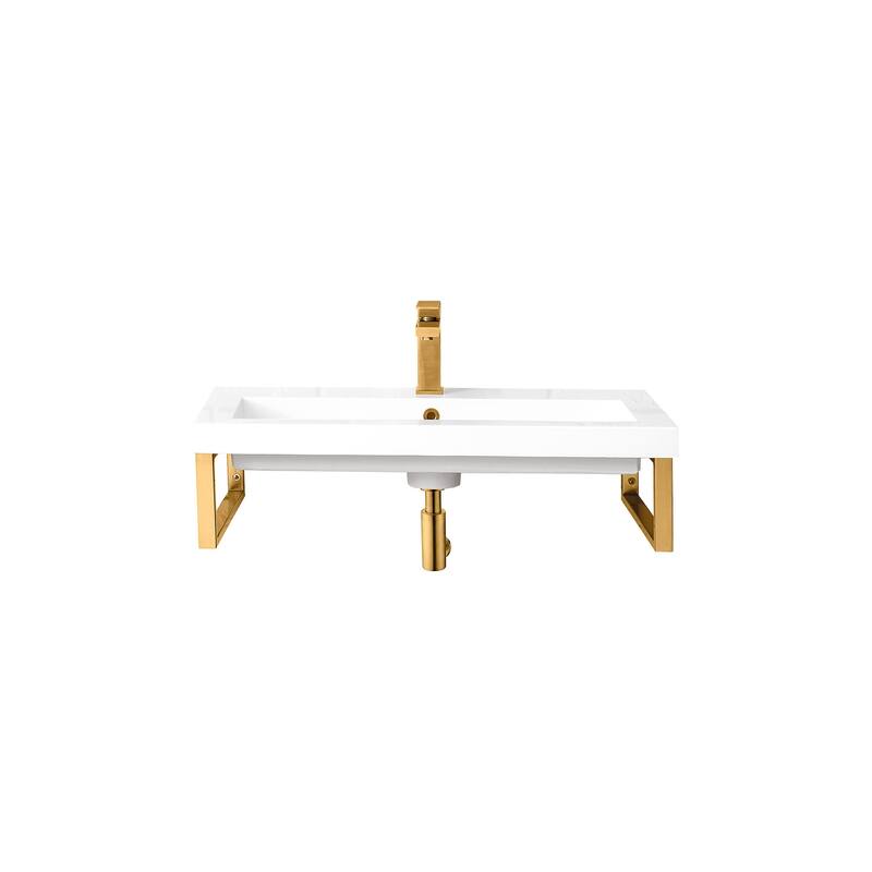 James Martin Vanities 055BK1631.5WG2 Boston 31-1/2" Rectangular - Radiant Gold