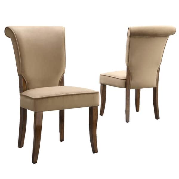 Andorra Peat Velvet Upholstered Dining Chair (Set of 2) by iNSPIRE Q