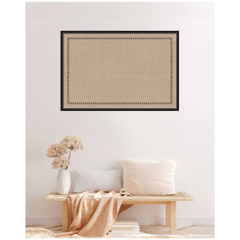 Kate and Laurel Pinboard Black Scallop Print