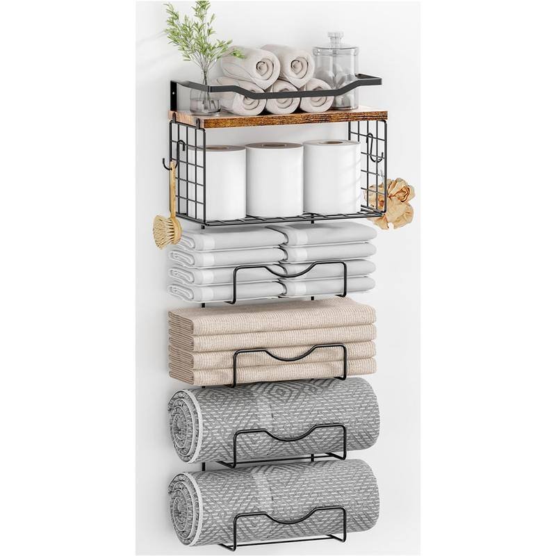 Towel Racks for Bathroom - 5.5"D x 8"W x 22"H
