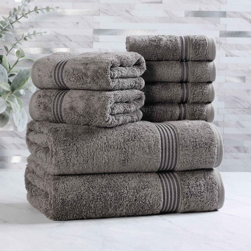 Superior Heritage Egyptian Cotton Absorbent 8-Piece Towel Set