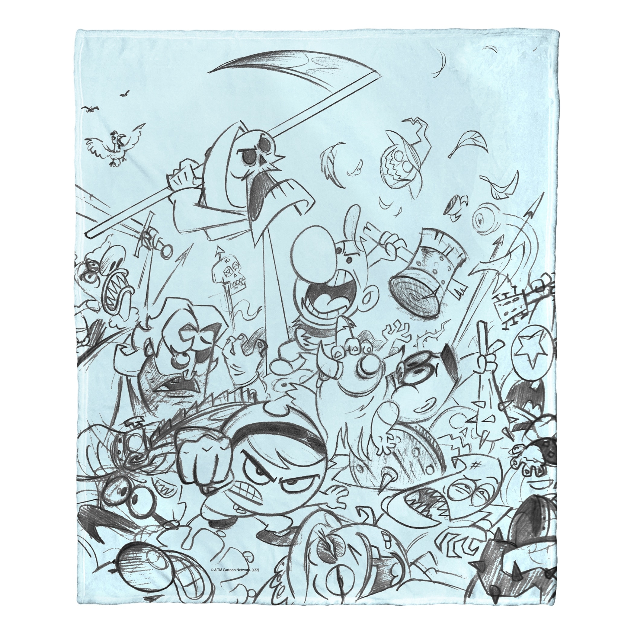 Cartoon Network's Billy and Mandy Silk Touch Throw Blanket Grim and Gang