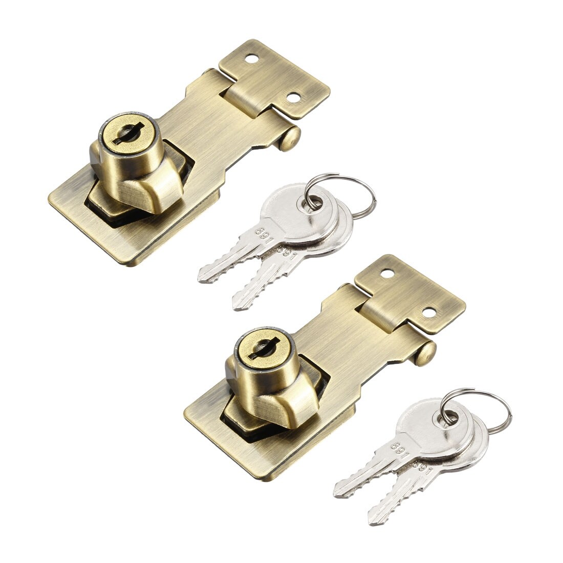 2pcs Zinc Alloy 90 Degree Locks with keys for securing Wooden Doors Box Cabinet 
