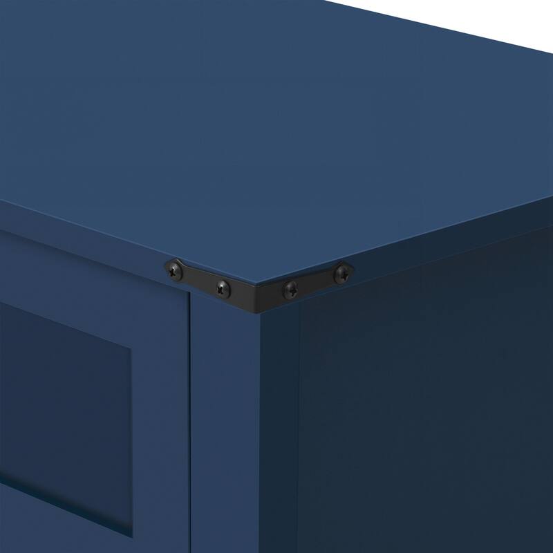 Sliding Barn Door Sideboard Buffet Cabinet with 3 Drawers, Adjustable Shelves