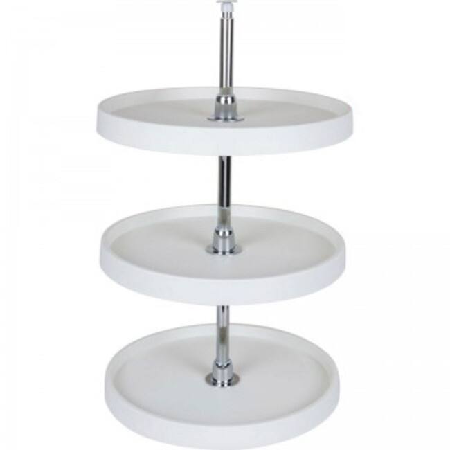 Hardware Resources 18 Inch Full Circle Lazy Susan Three Shelf Set with
