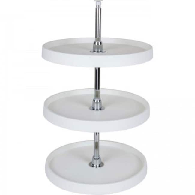Hardware Resources 18 Inch Full Circle Lazy Susan Three Shelf Set with