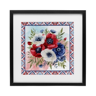 Stupell Americana Poppy Bouquet Under Glass Framed Design By Nicole DeCamp