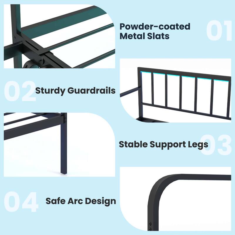 Costway Twin Daybed Adjustable Sofa Bed Frame with Charging Station &