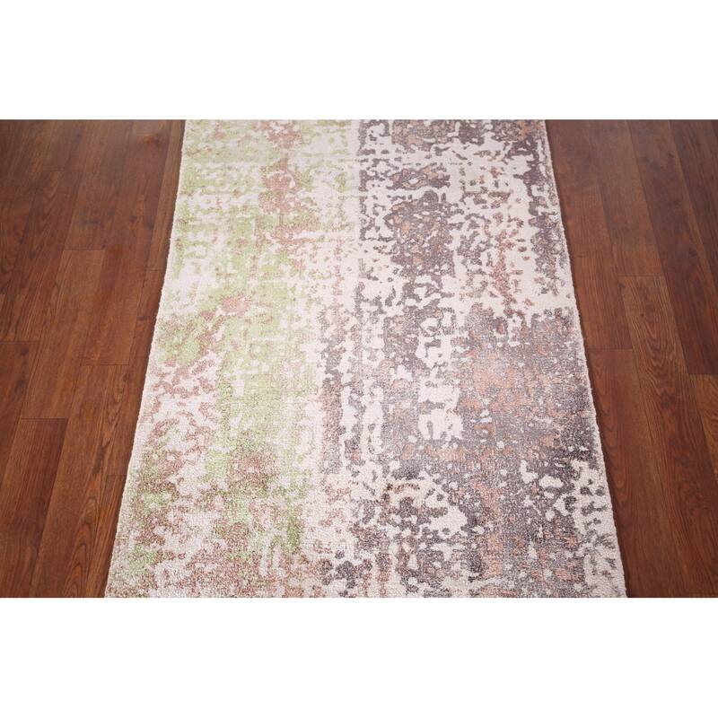 Multicolor Abstract Foyer Rug Hand-Knotted Modern Wool Carpet - 2'9"x 4'10"