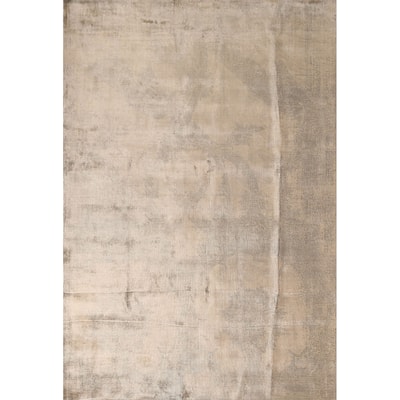 Contemporary / Modern Area Rug Hand-Knotted Abstract Wool Carpet - 5'7"x 7'10"
