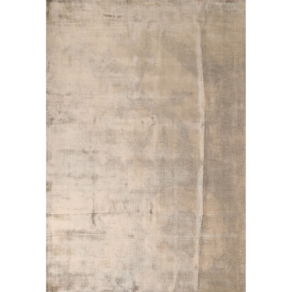 Contemporary / Modern Area Rug Hand-Knotted Abstract Wool Carpet - 5'7"x 7'10"