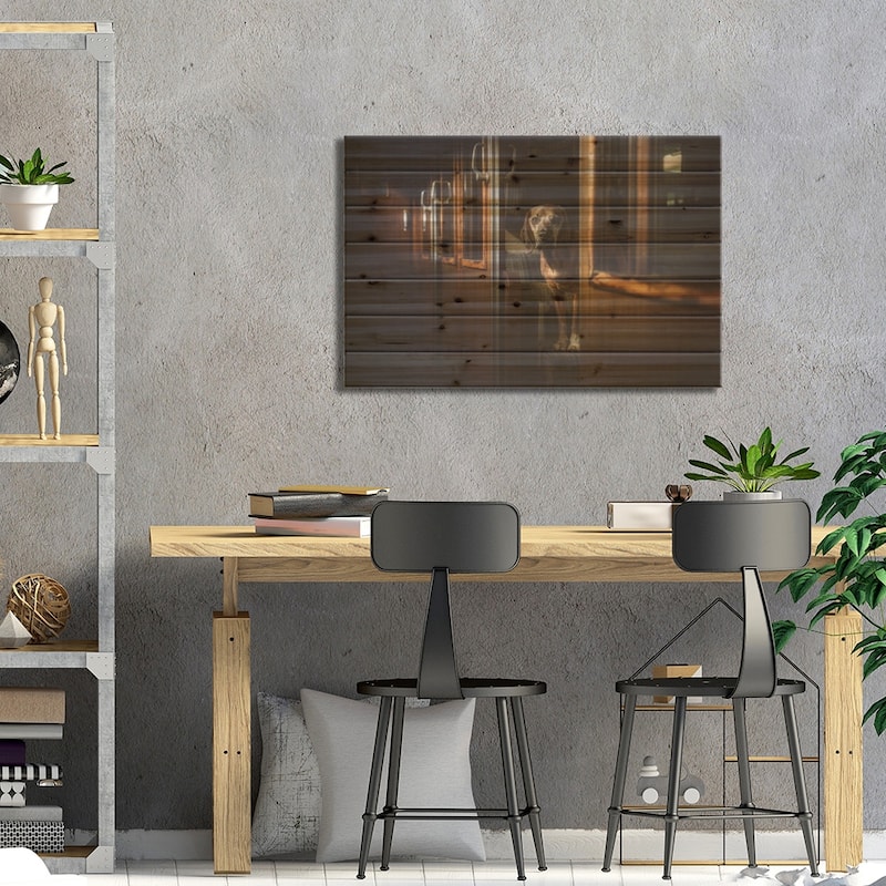 First Class Print On Wood by Heike Willers - Multi-Color