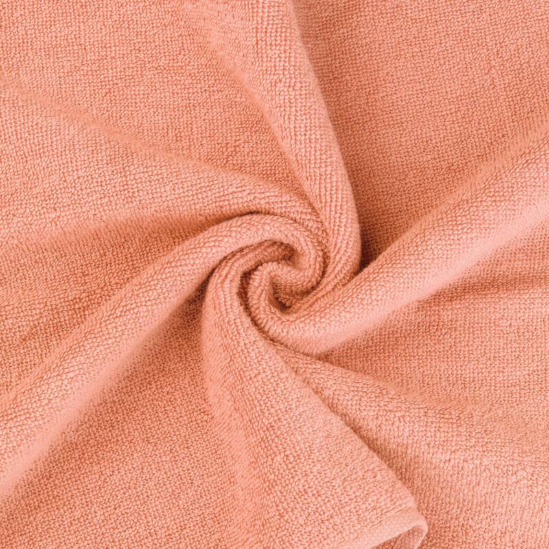 Solid Cotton Hand Towels, Absorbent and Quick Drying Towel for Bathroom, Travel, Camp 14" x 28" Light Red