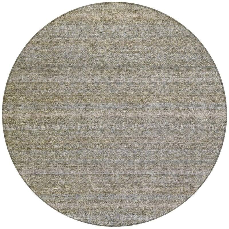 HomeRoots Striped Transitional Rectangle Outdoor Rug