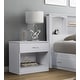 preview thumbnail 1 of 8, OS Home and Office Furniture Model 6002 One Drawer White Nightstand
