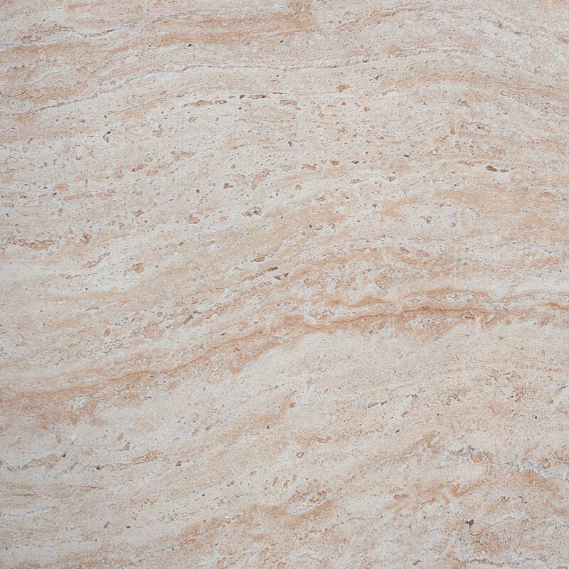 Outdoor Indoor Lightweight Concrete Side Table, Hexagonal Round Travertine Accent Table - 21.52